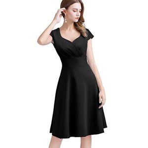 A-Line  Cocktail Dress Retro Cap Sleeve